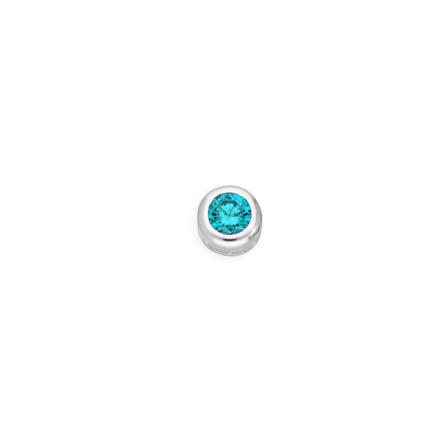 Breloques flottantes en argent sterling et cristal CZ avec pierre de naissance
