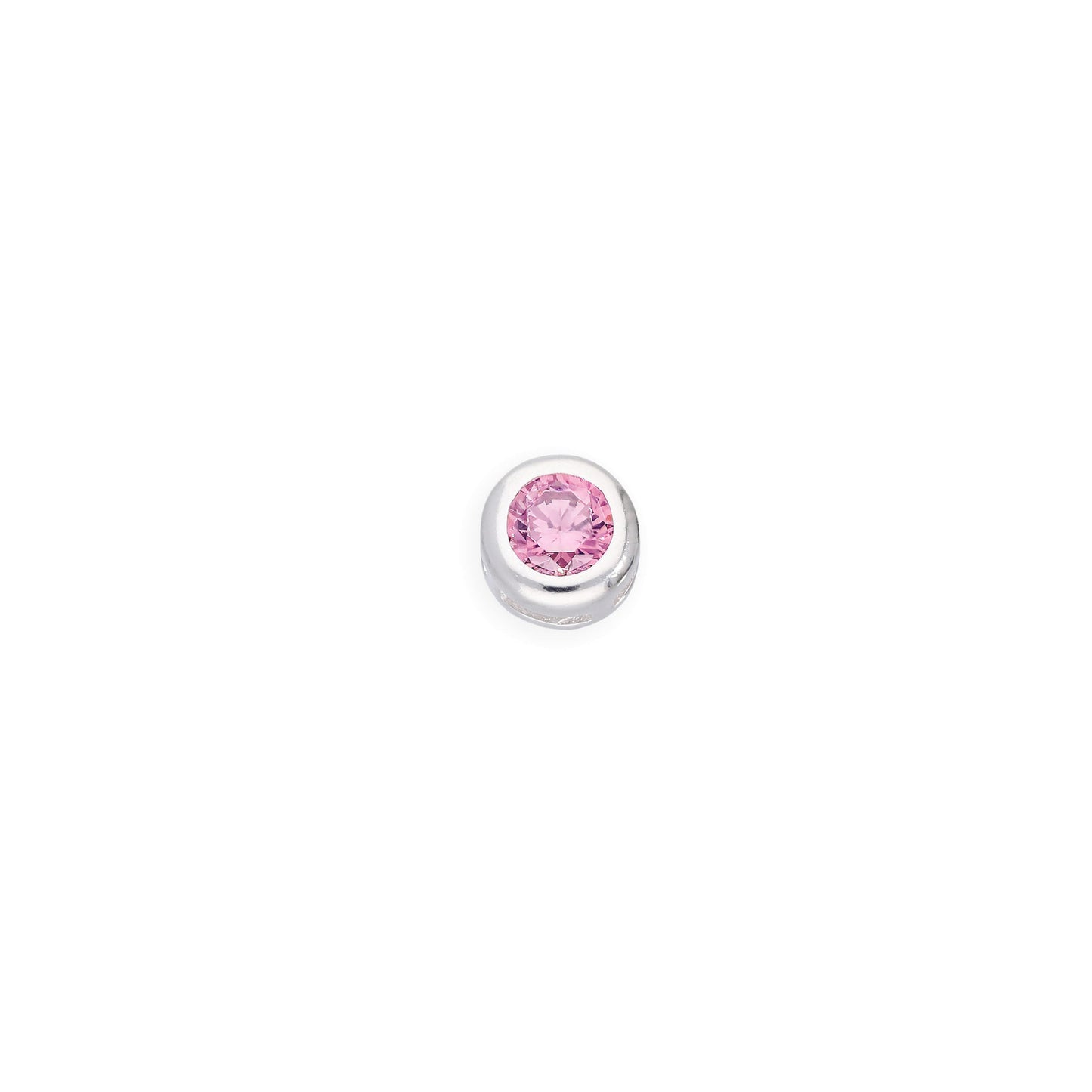 Breloques flottantes en argent sterling et cristal CZ avec pierre de naissance