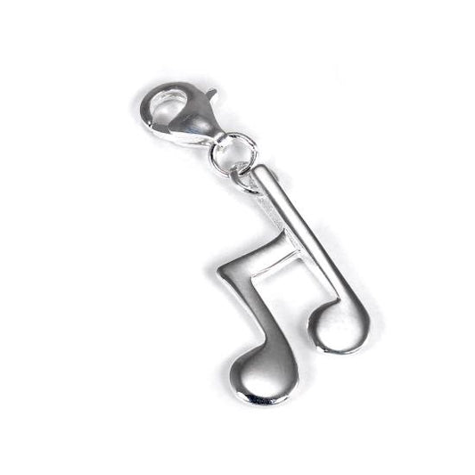 Breloque note de musique en argent sterling