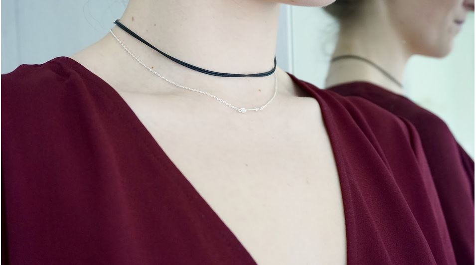 Collier chaîne flèche en argent sterling de 40 cm