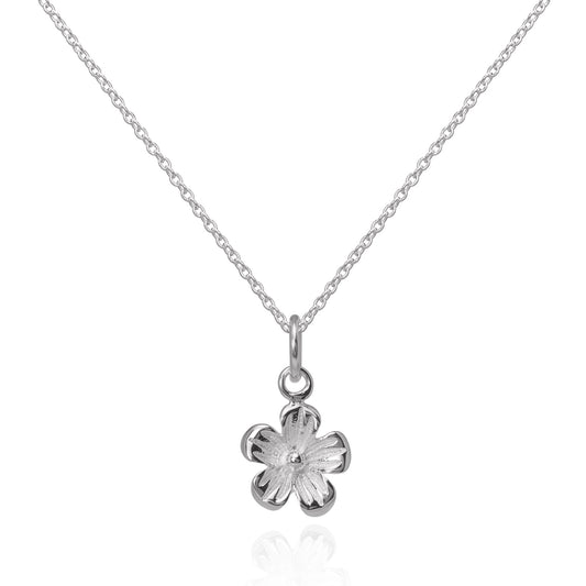 Collier simple avec pendentif fleur en argent sterling de 40 à 55 cm