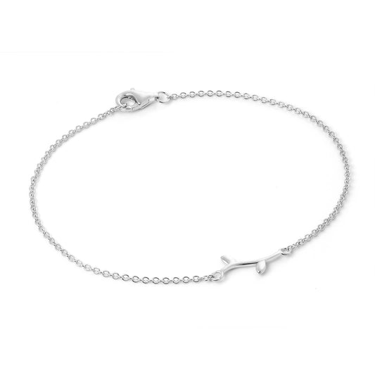 Bracelet branche d'arbre en argent sterling fin