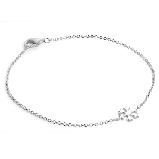 Bracelet flocon de neige en argent sterling de 18 cm