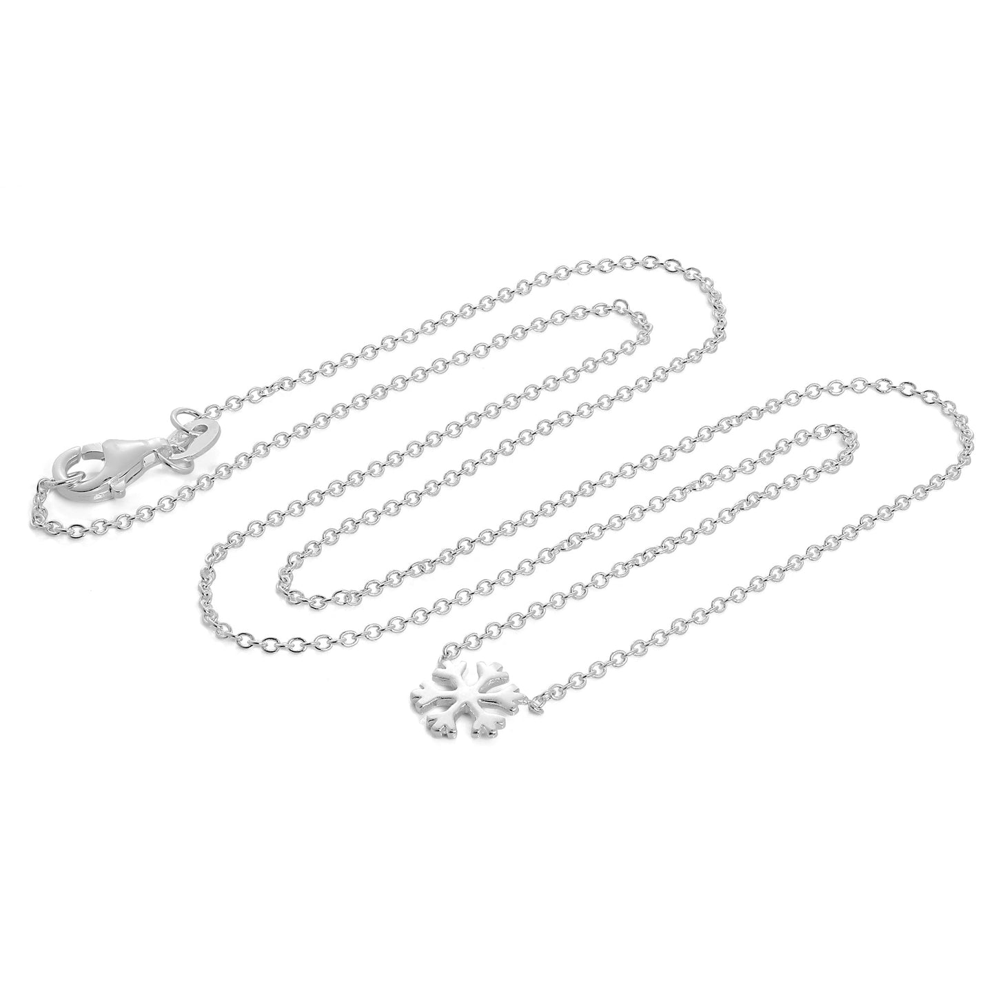 Collier flocon de neige en argent sterling de 45 cm