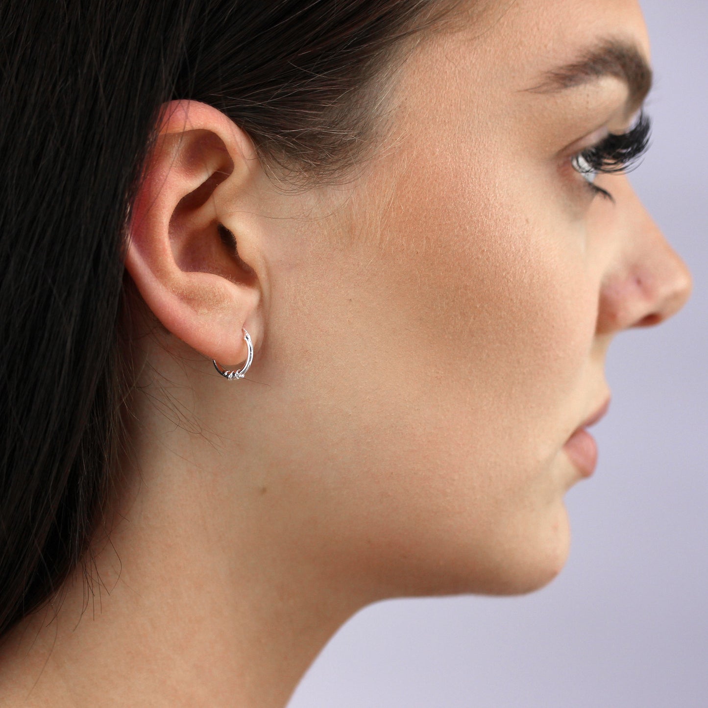 Boucles d'oreilles créoles en argent sterling avec corde torsadée de 10 mm