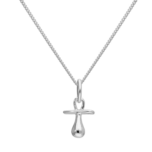 Collier pendentif tétine en argent sterling pour bébé de 40 à 55 cm