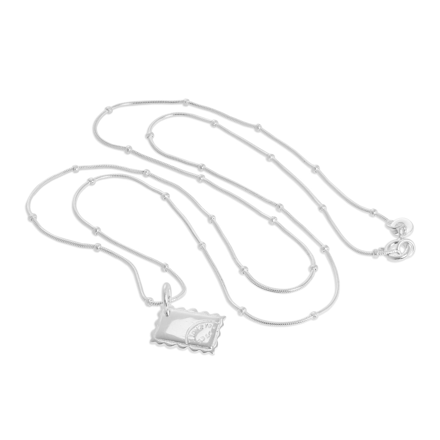 Charm fantaisie en argent sterling avec lettre « Je t'aime »