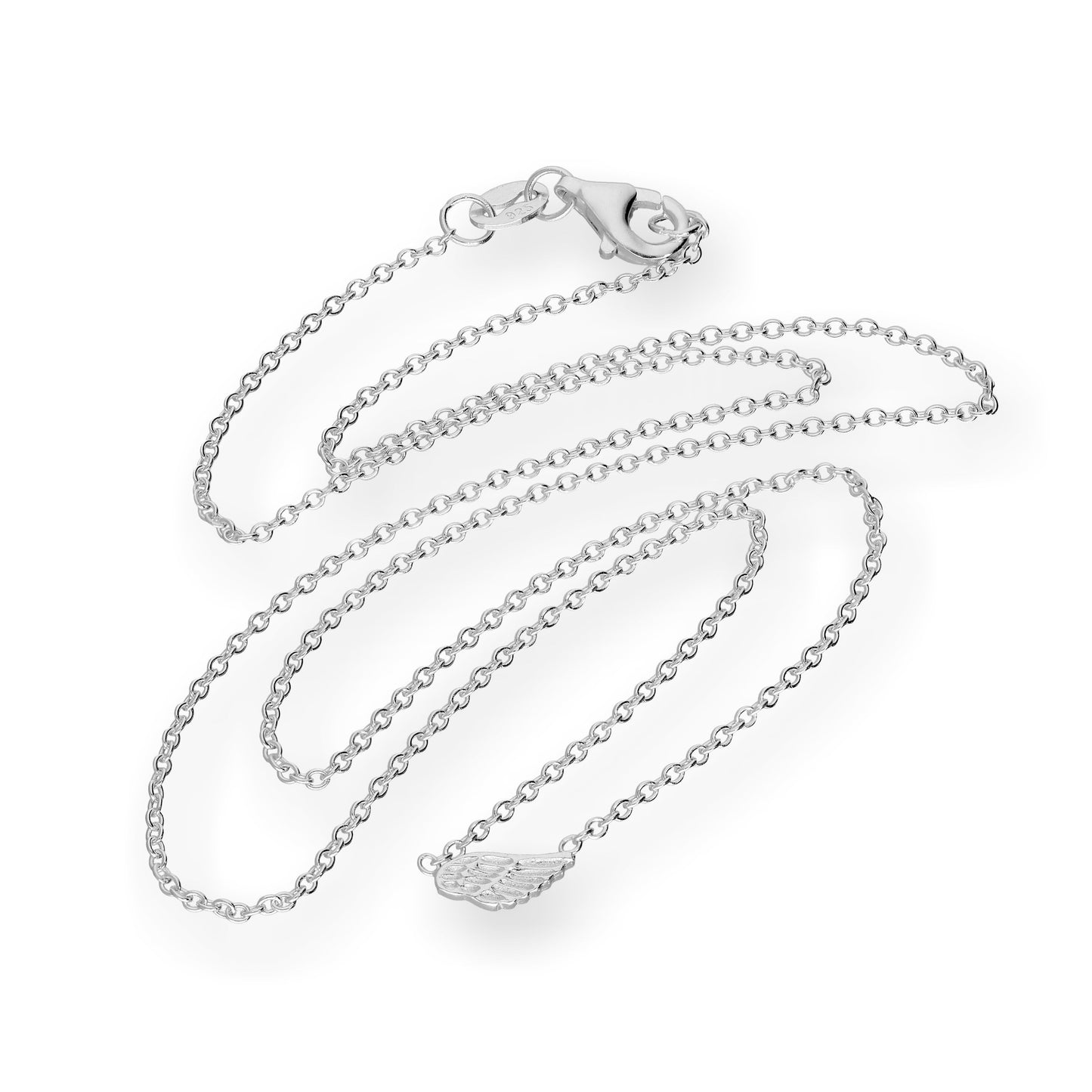 Collier aile en argent sterling avec chaîne de 45 cm