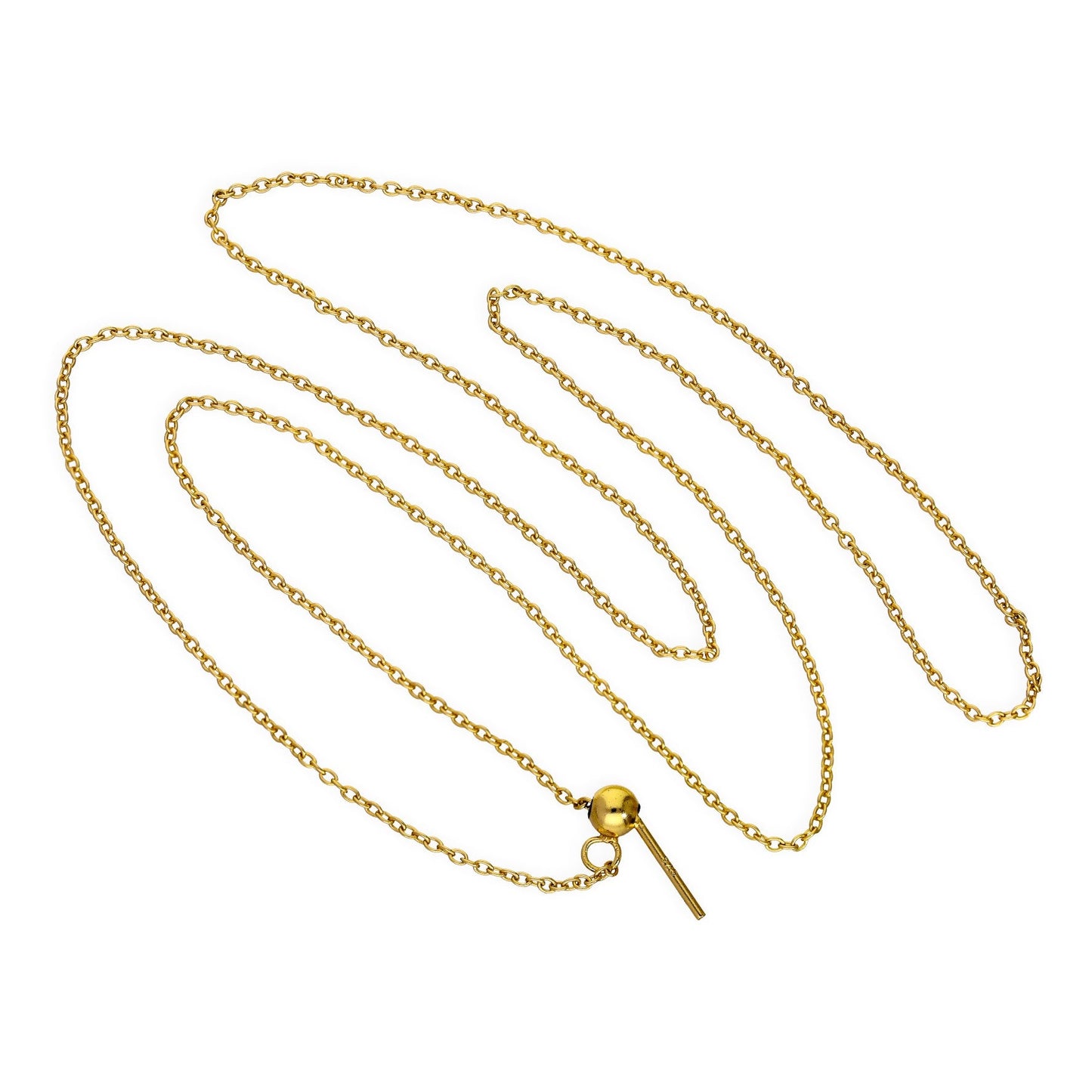 Collier ras du cou réglable en argent sterling plaqué or avec chaîne Belcher de 50 cm et fermoir coulissant à perles