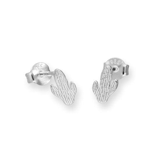 Boucles d'oreilles à tige en argent sterling en forme de cactus