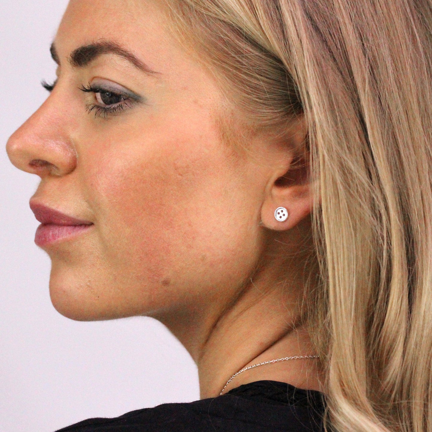 Boucles d'oreilles à tige rondes en argent sterling