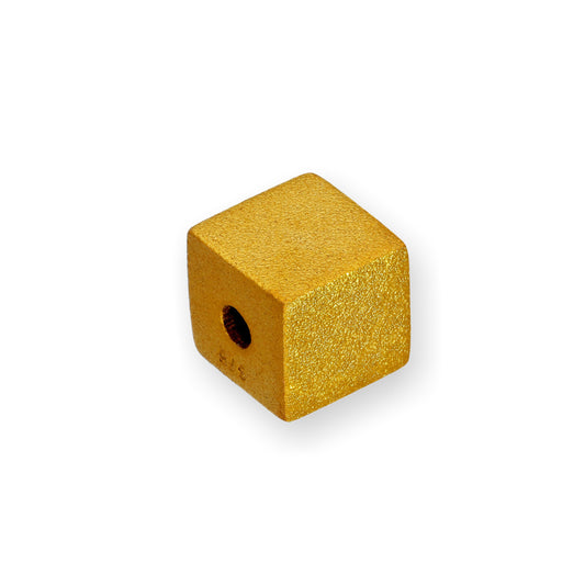 Breloque cube givré en or 9 carats