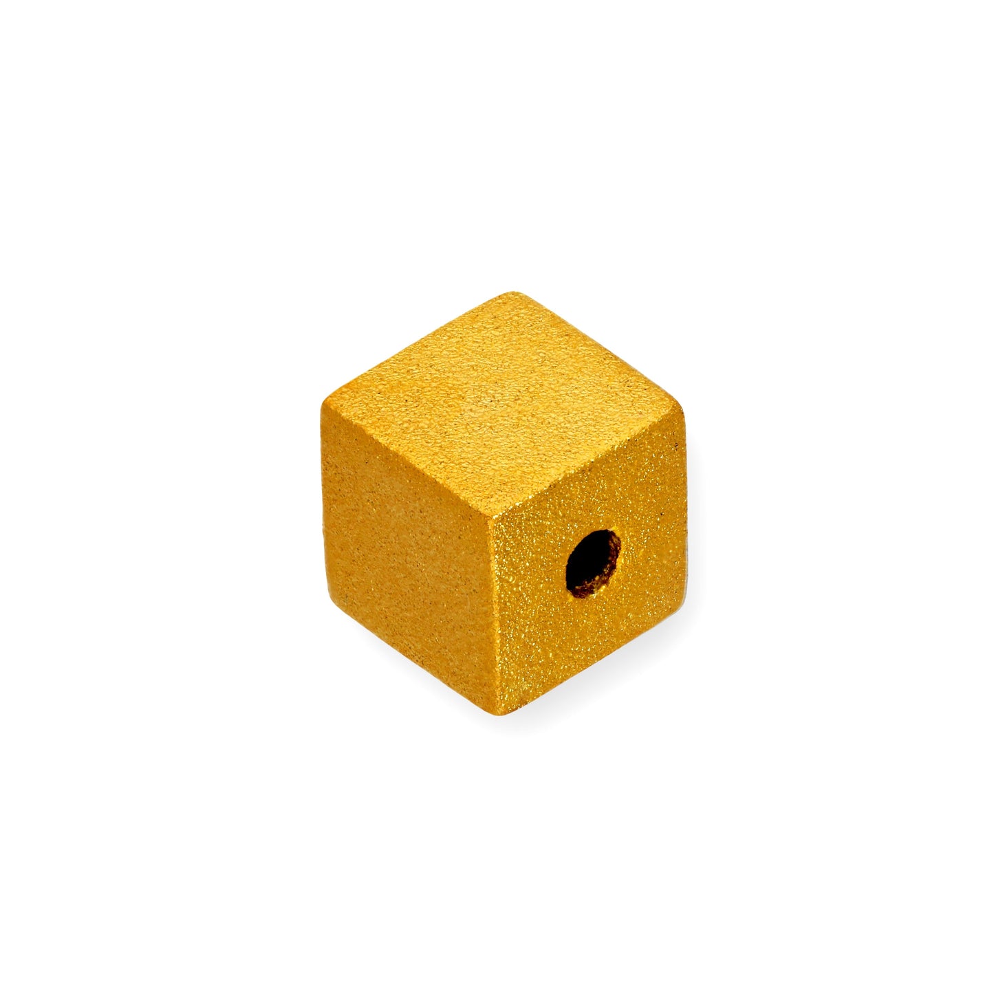 Breloque cube givré en or 9 carats