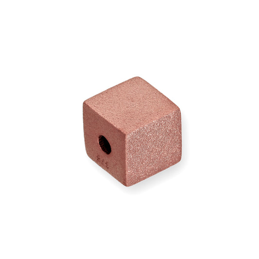 Breloque cube givré en or rose 9 carats