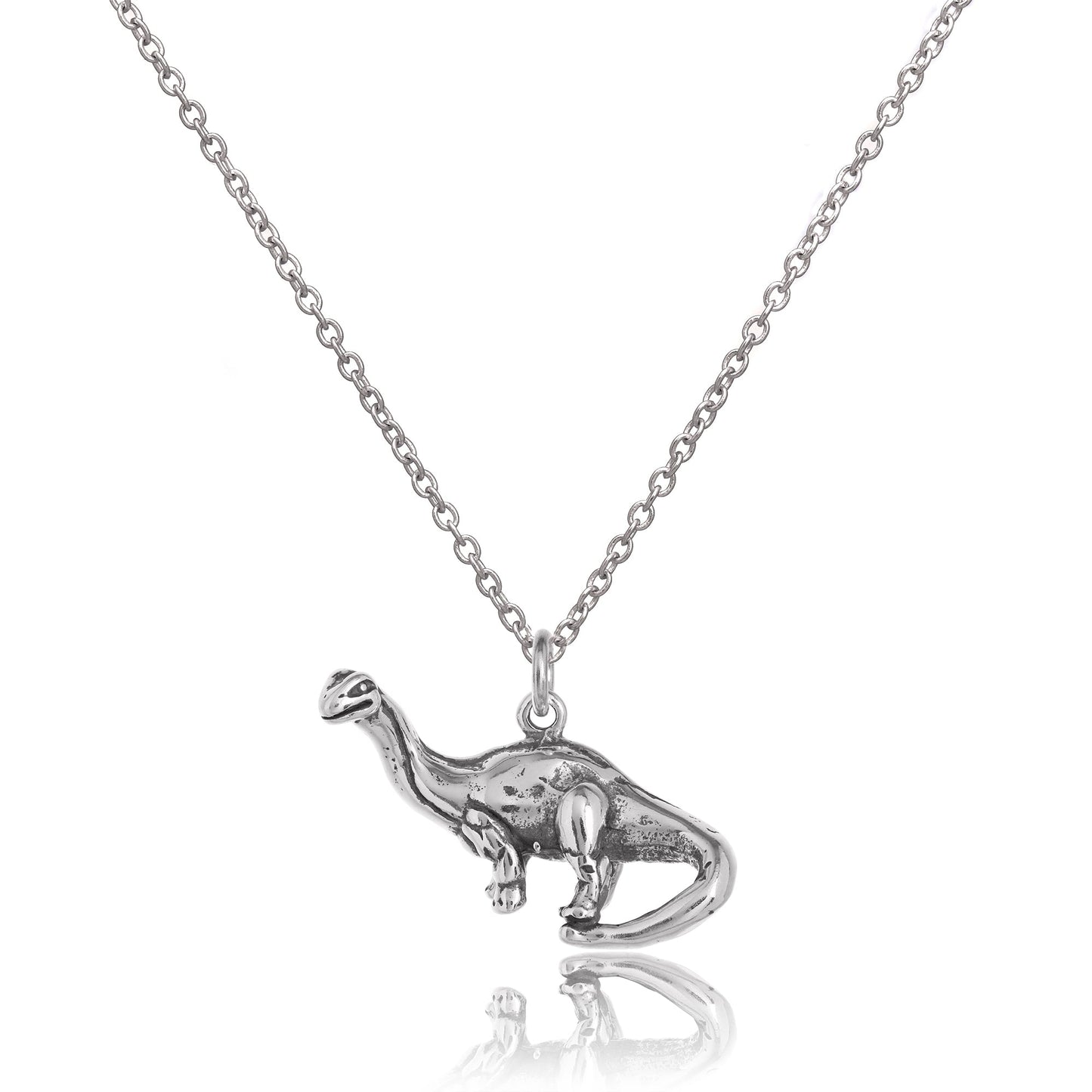 Collier dinosaure brontosaure en argent sterling