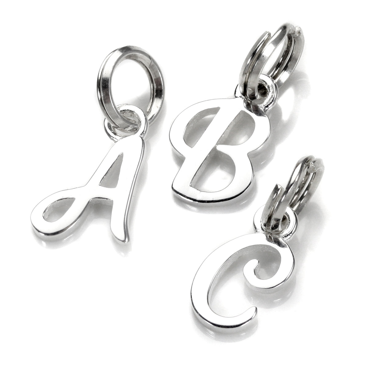 Breloque en argent sterling avec lettre manuscrite