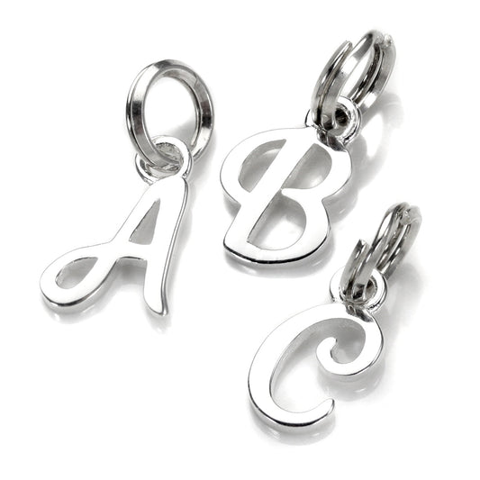 Breloque en argent sterling avec lettre manuscrite