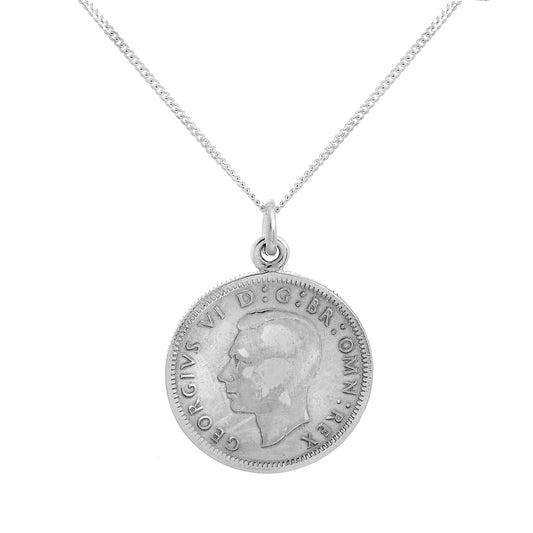 Collier pendentif porte-bonheur en argent sterling