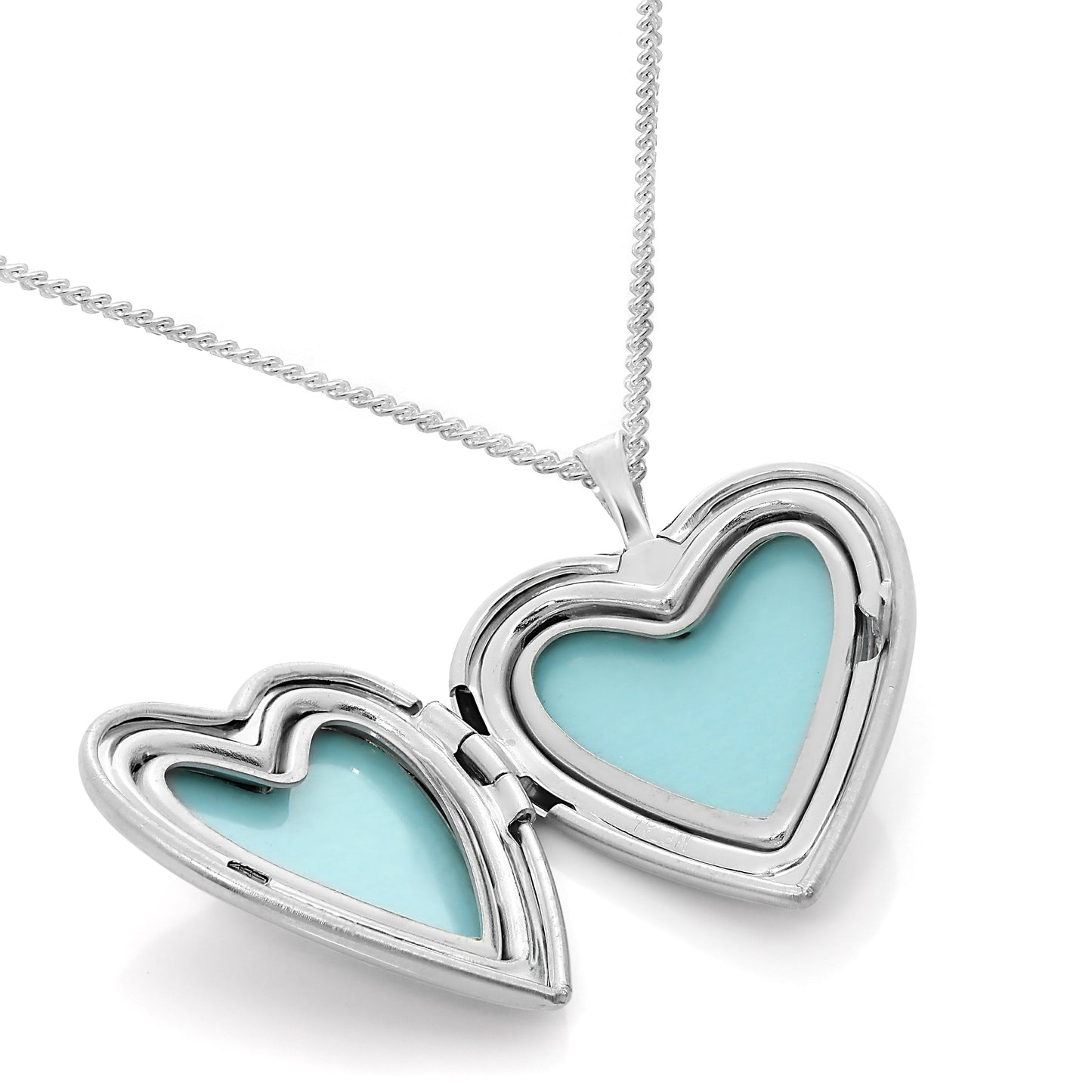 Médaillon en argent sterling gravé Saint Christophe amoureux sur chaîne