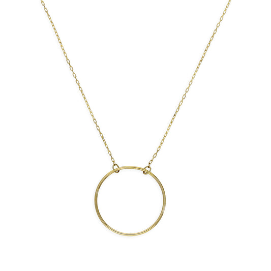 Collier Karma Circle en or 9 carats de 35,5 cm