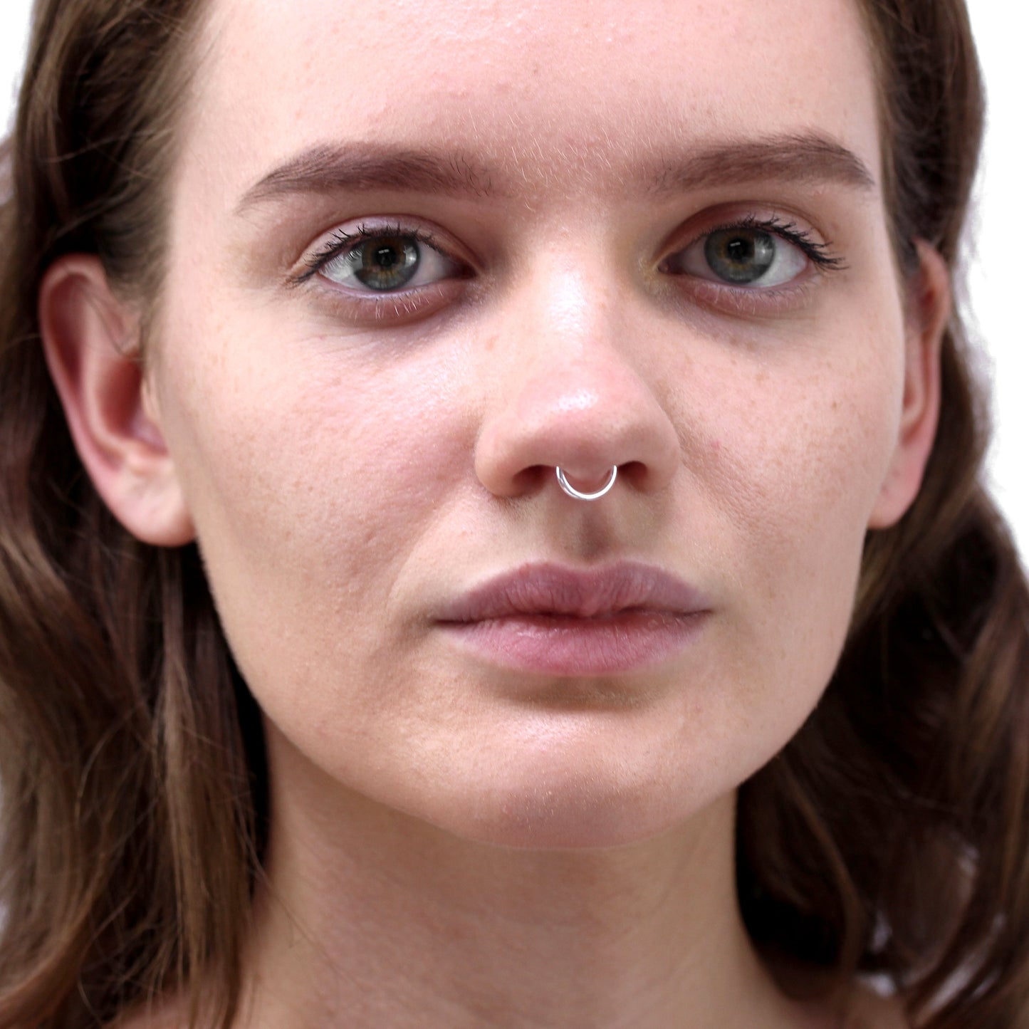 Anneau de nez tricheur en argent sterling 15Ga pour septum