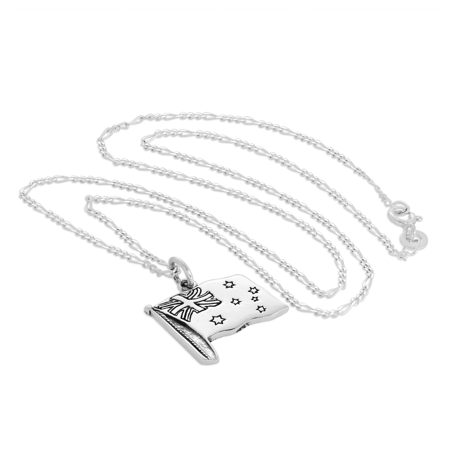 Collier avec pendentif drapeau australien en argent sterling de 35 à 81 cm