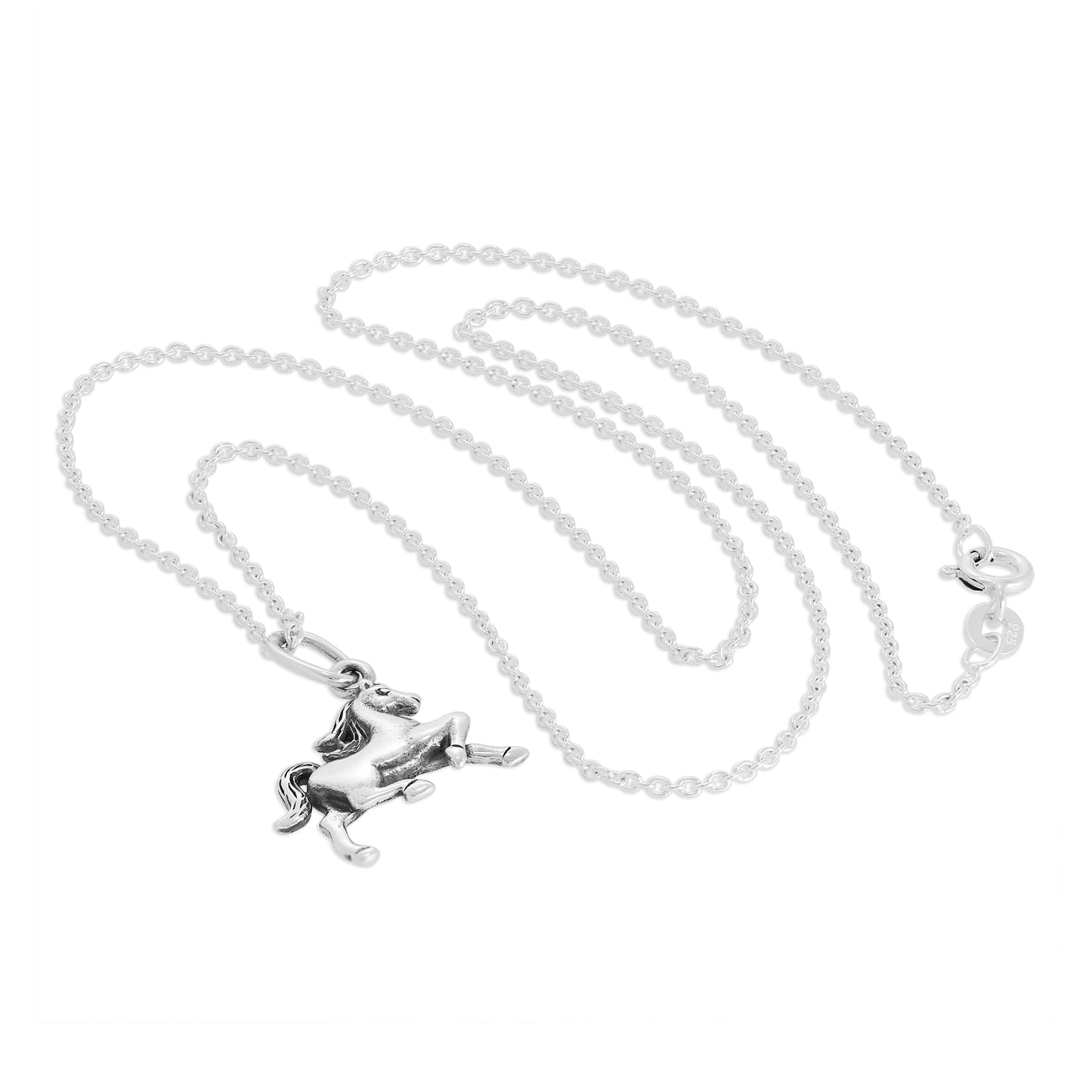 Collier avec pendentif cheval en argent sterling de 40 à 61 cm