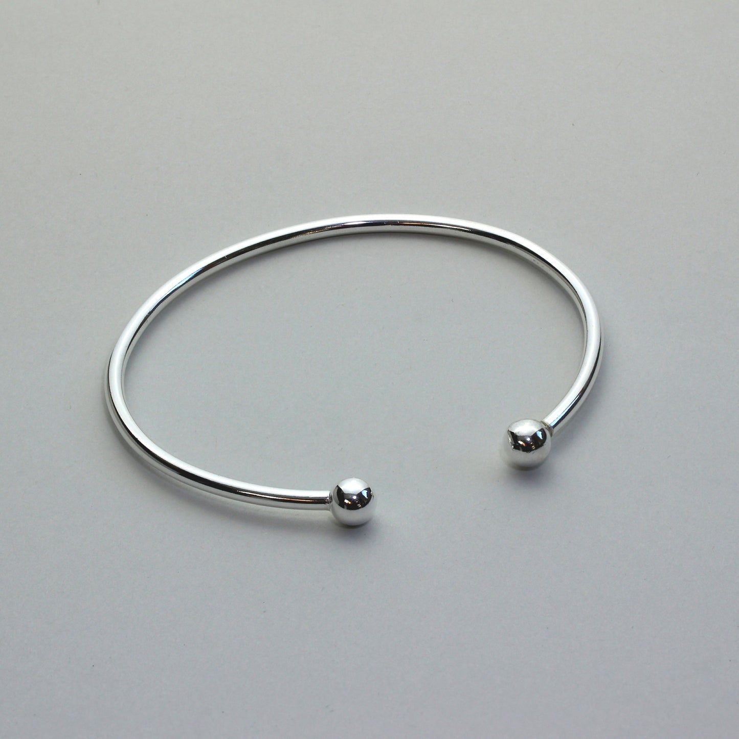 Bracelet jonc ouvert en argent sterling massif pour homme