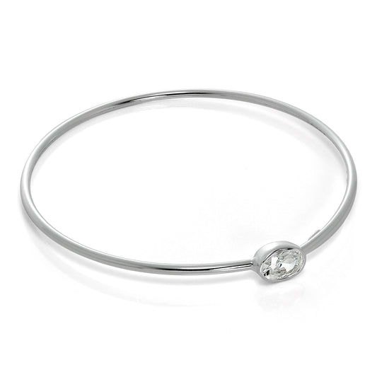 Bracelet Maiden en argent sterling avec cristal CZ transparent