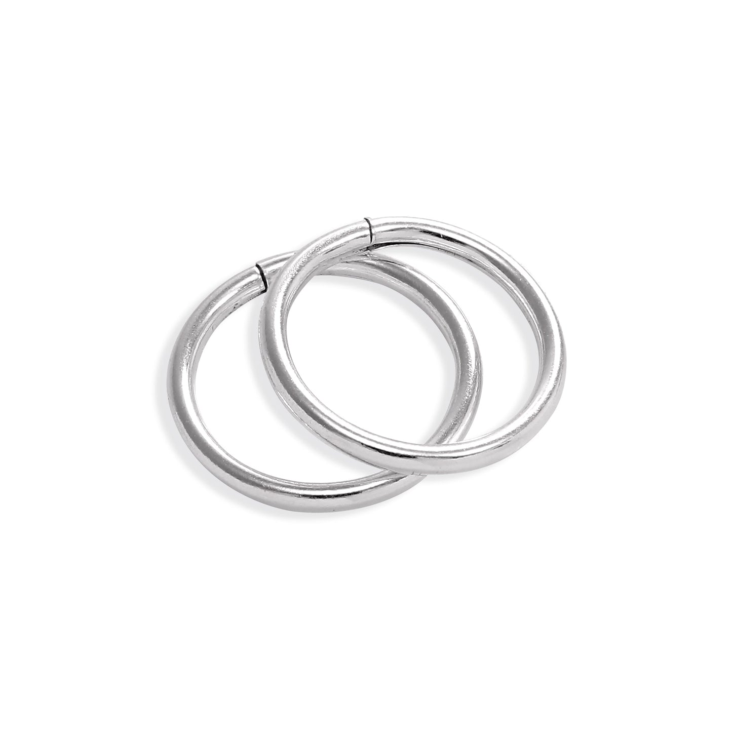 Boucles d'oreilles créoles légères en argent sterling 8 mm - 22 mm