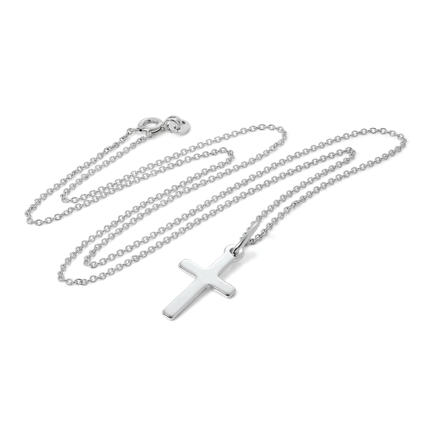 Collier avec pendentif croix en argent sterling de 40 à 55 cm