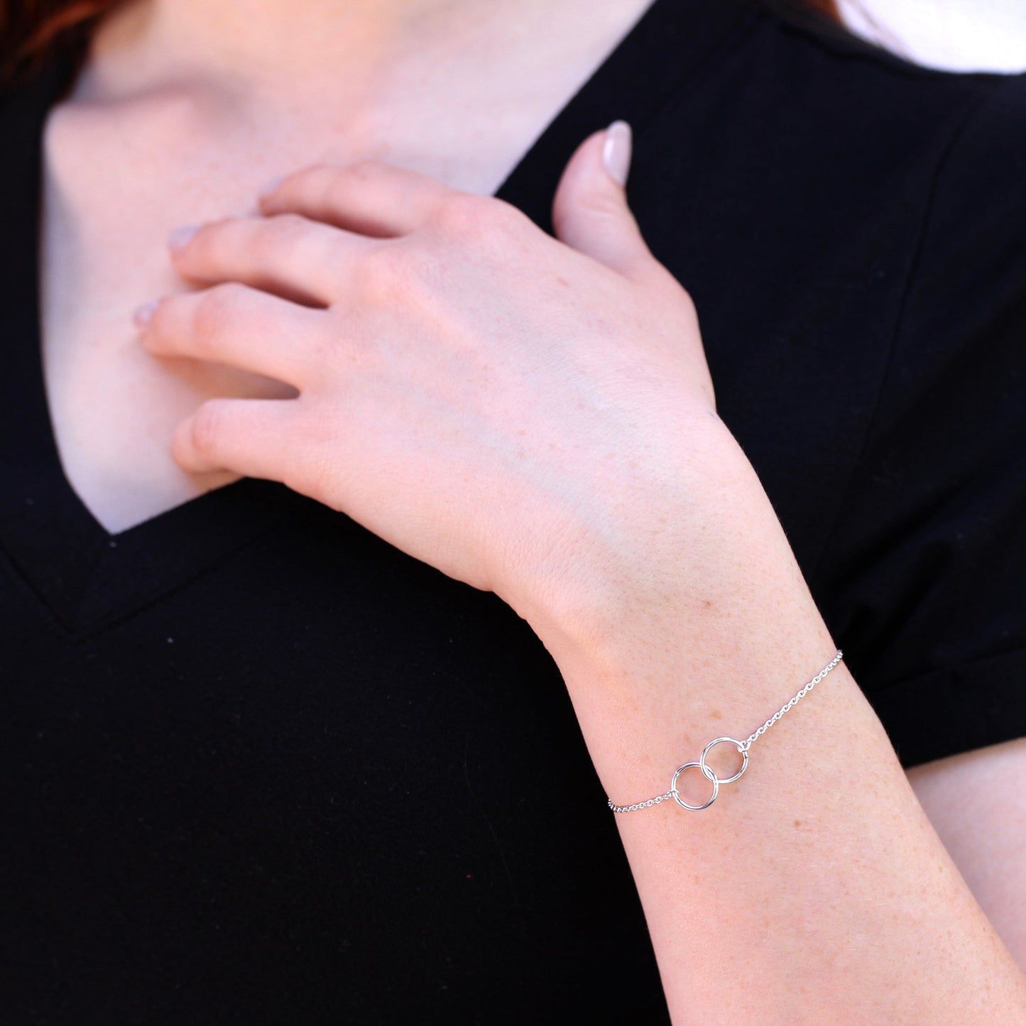 Bracelet chaîne Belcher en argent sterling fin avec boucle infinie