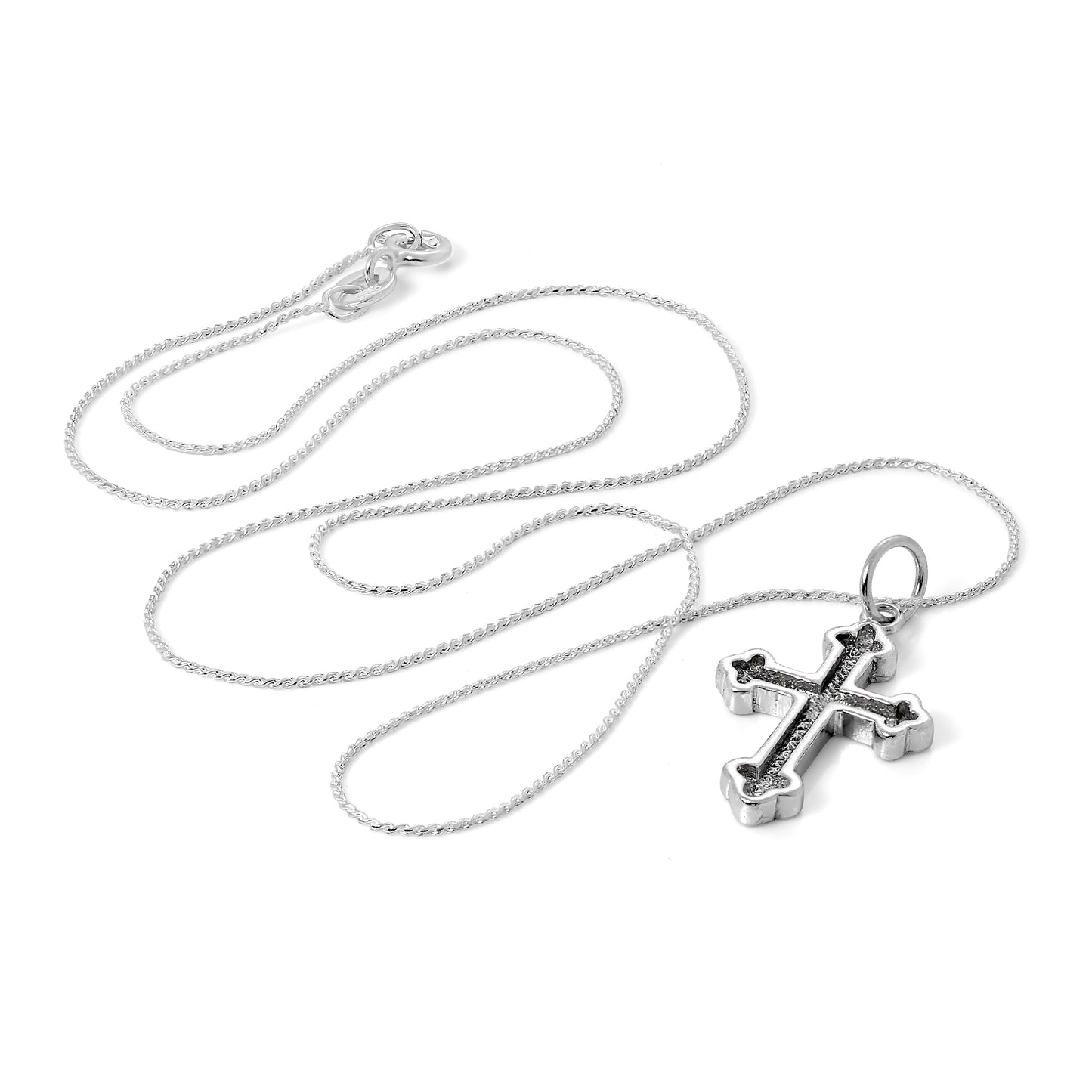 Collier avec pendentif croix gothique en argent sterling de 40 à 55 cm