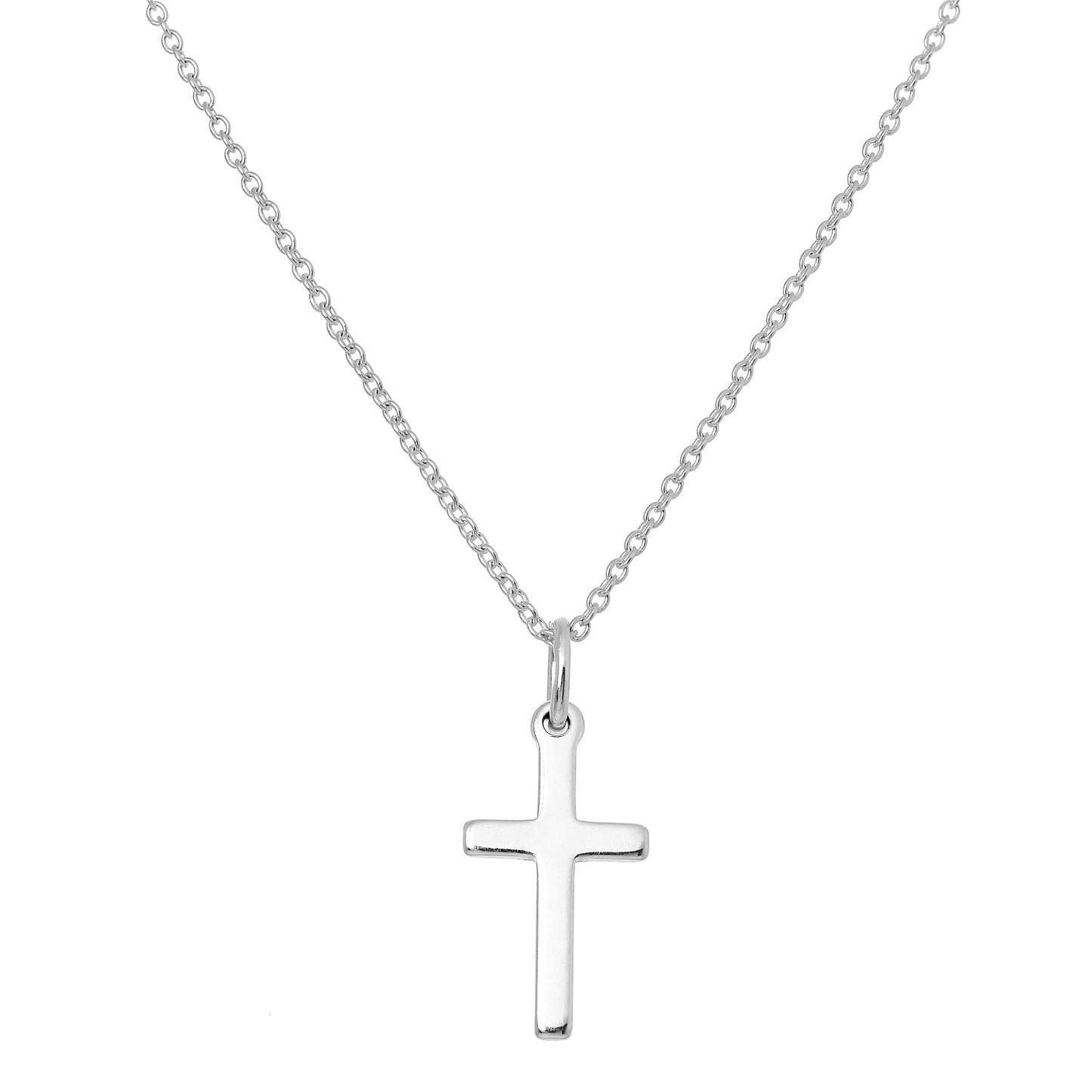 Croix en argent sterling sur chaîne de 40 à 55 cm
