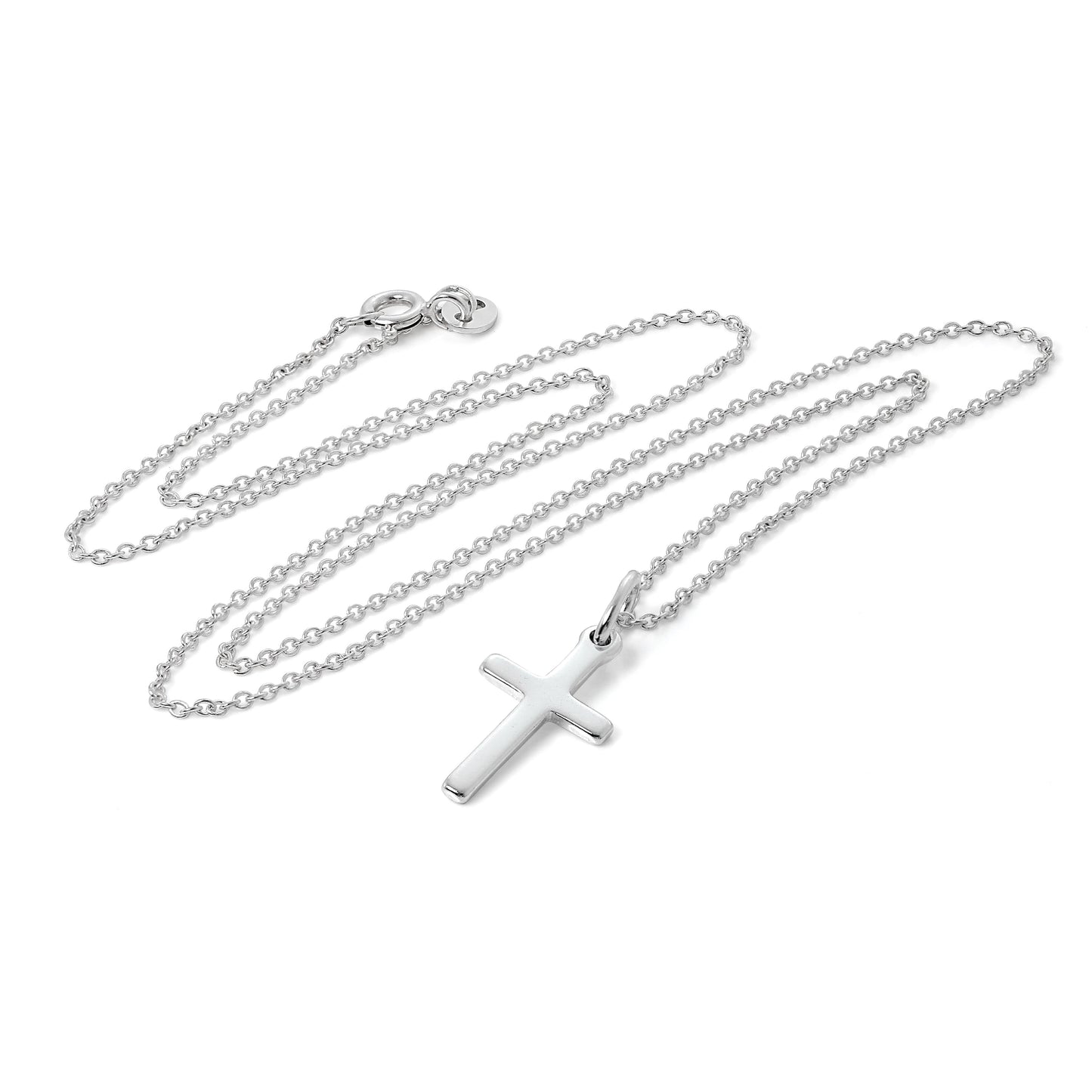 Croix en argent sterling sur chaîne de 40 à 55 cm