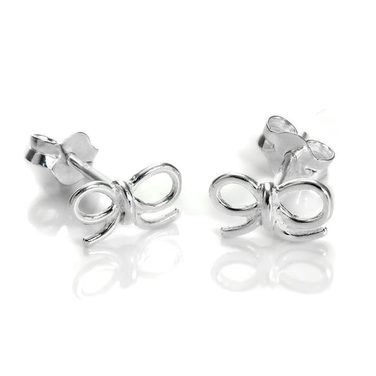 Boucles d'oreilles à tige en argent sterling avec nœud