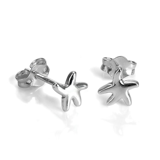 Petites boucles d'oreilles à tige en argent sterling en forme d'étoile de mer