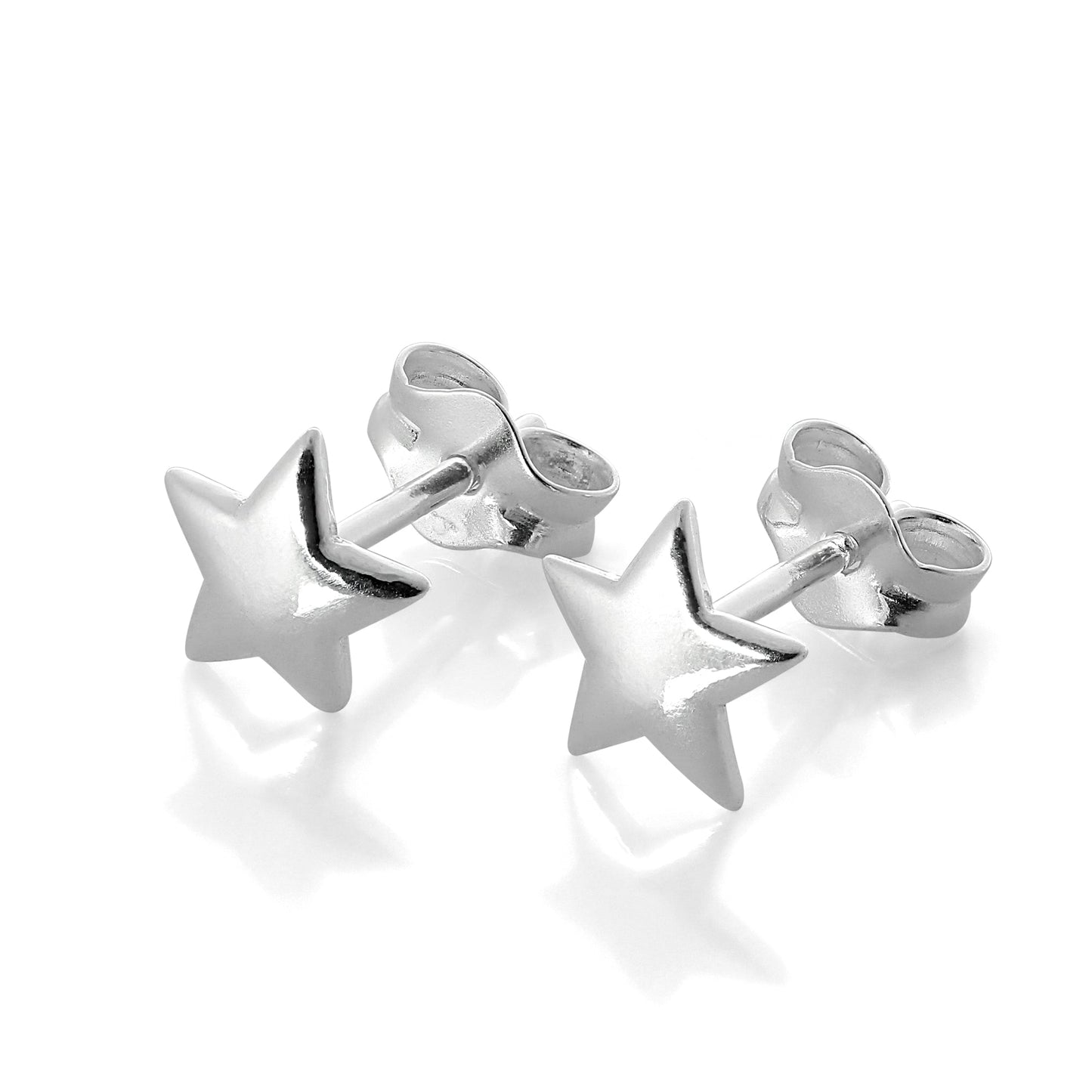 Boucles d'oreilles à tige en argent sterling en forme d'étoile