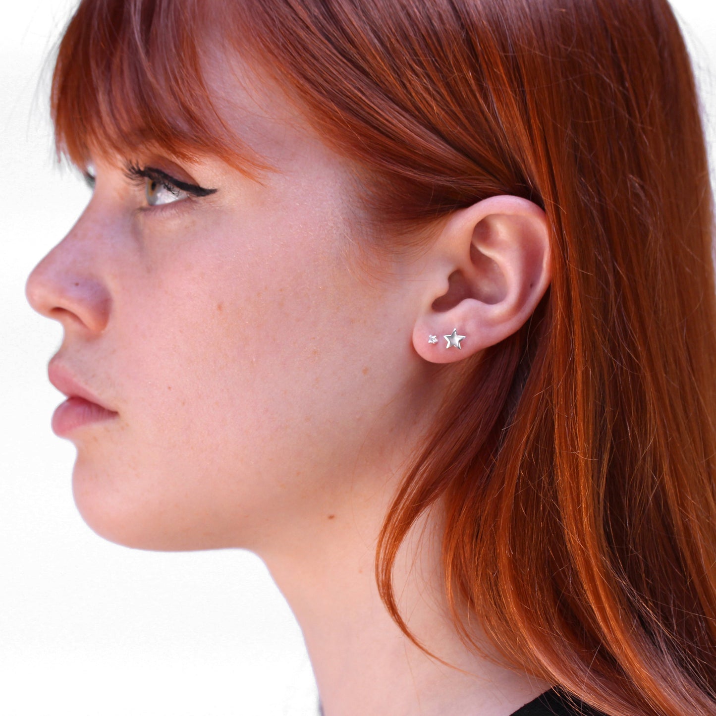 Boucles d'oreilles à tige en argent sterling en forme d'étoile