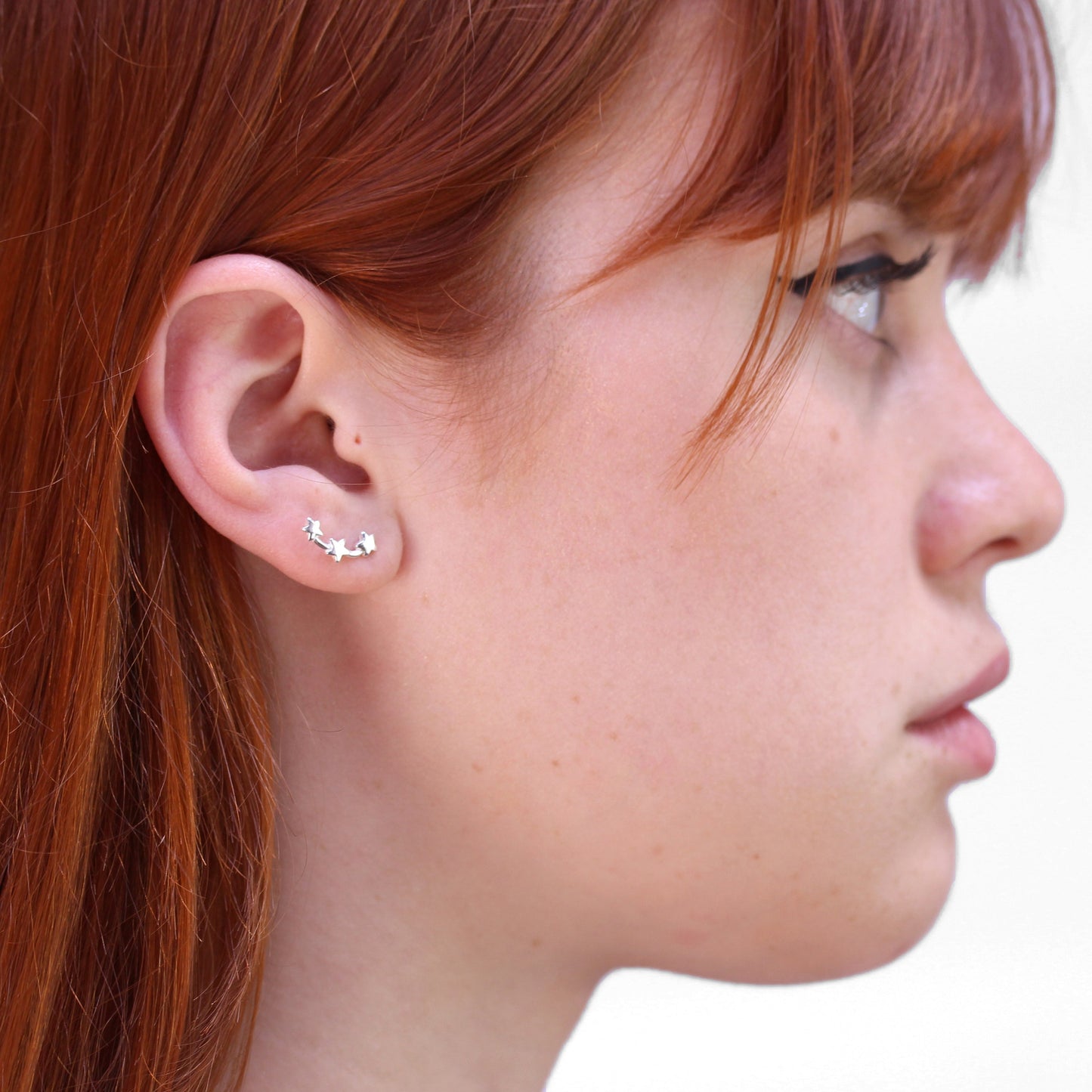 Petites boucles d'oreilles à tige en argent sterling avec étoiles filantes