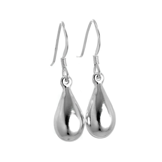 Boucles d'oreilles pendantes en argent sterling en forme de poire