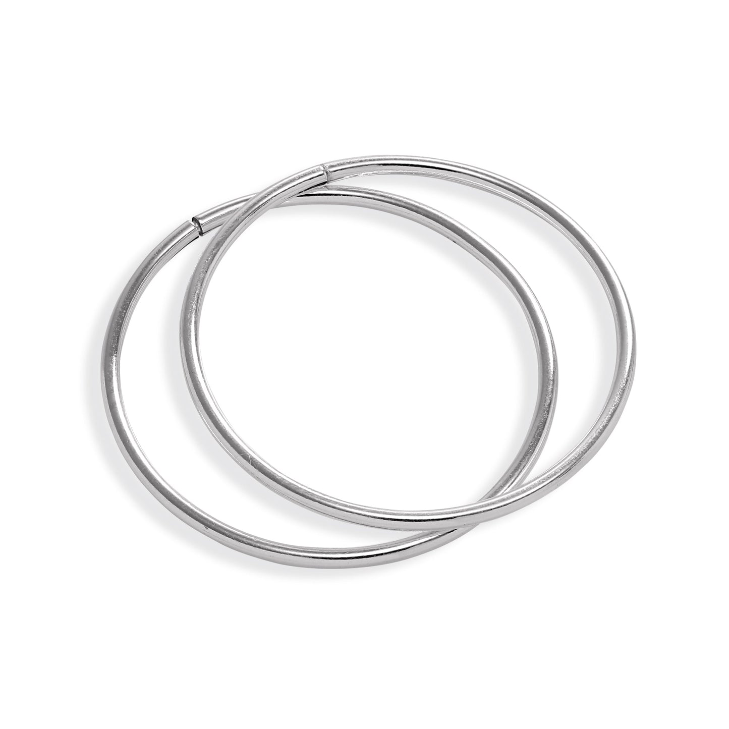 Boucles d'oreilles créoles légères en argent sterling 8 mm - 22 mm