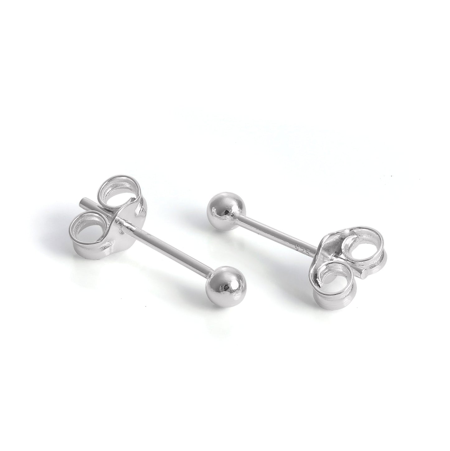 Boucles d'oreilles à tige légères en argent sterling de 1 à 12 mm