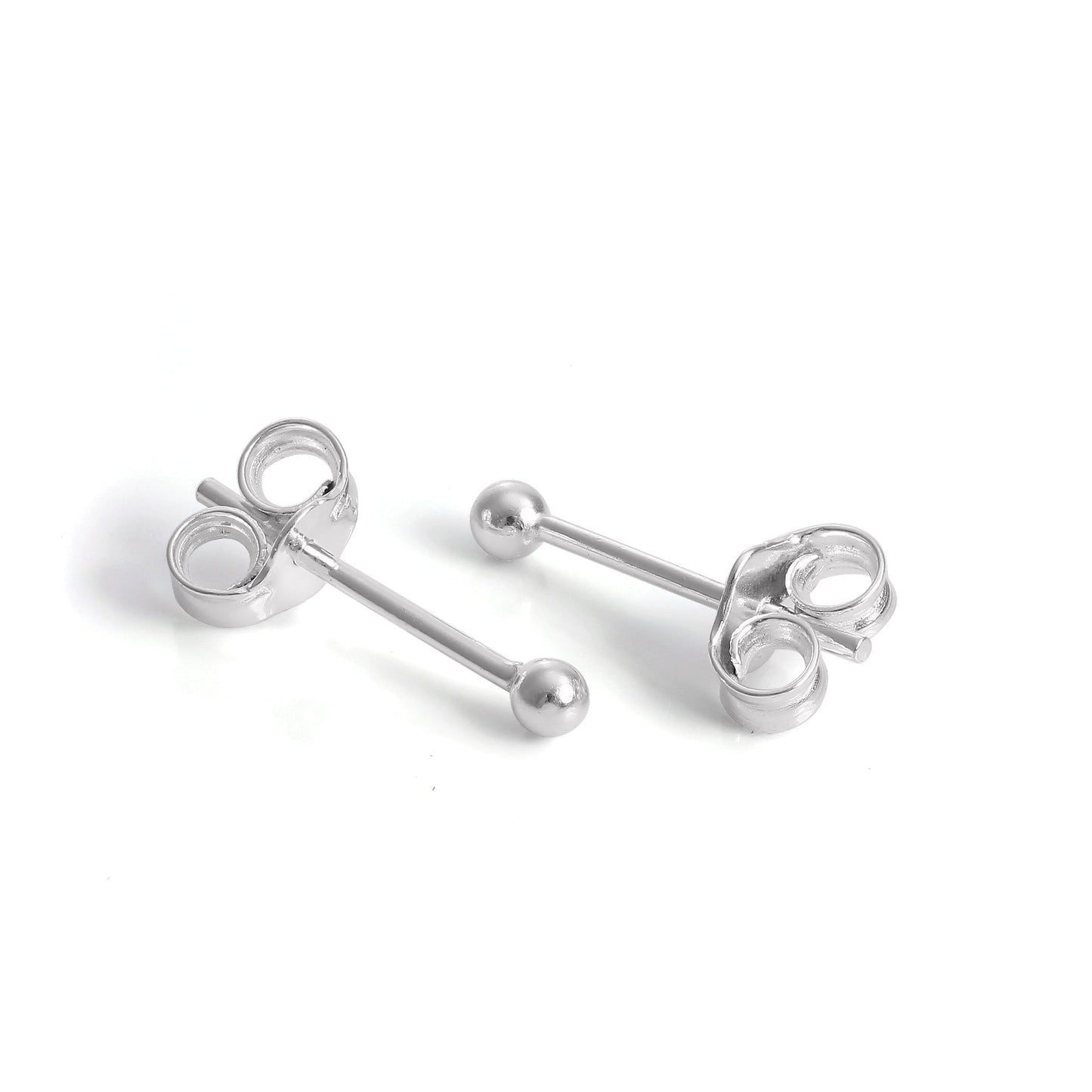 Boucles d'oreilles à tige légères en argent sterling de 1 à 12 mm