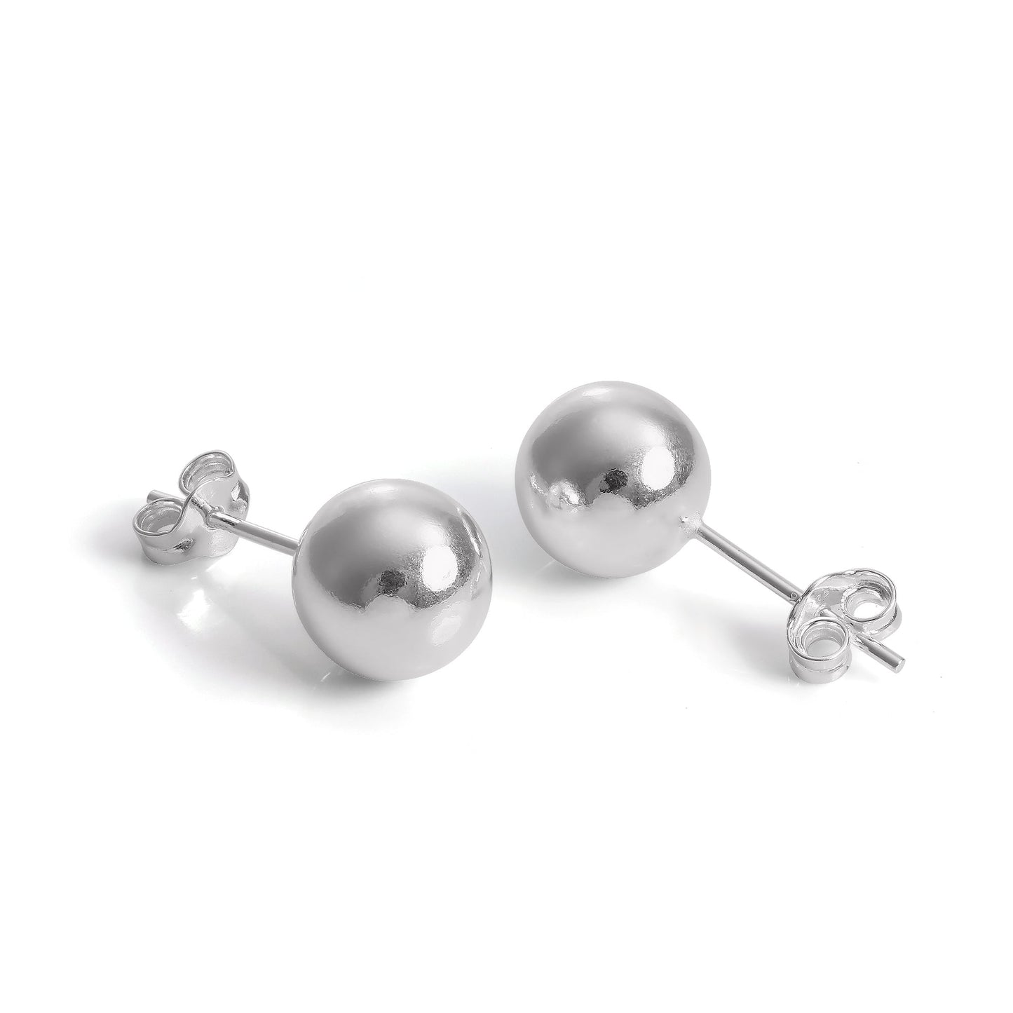 Boucles d'oreilles à tige légères en argent sterling de 1 à 12 mm