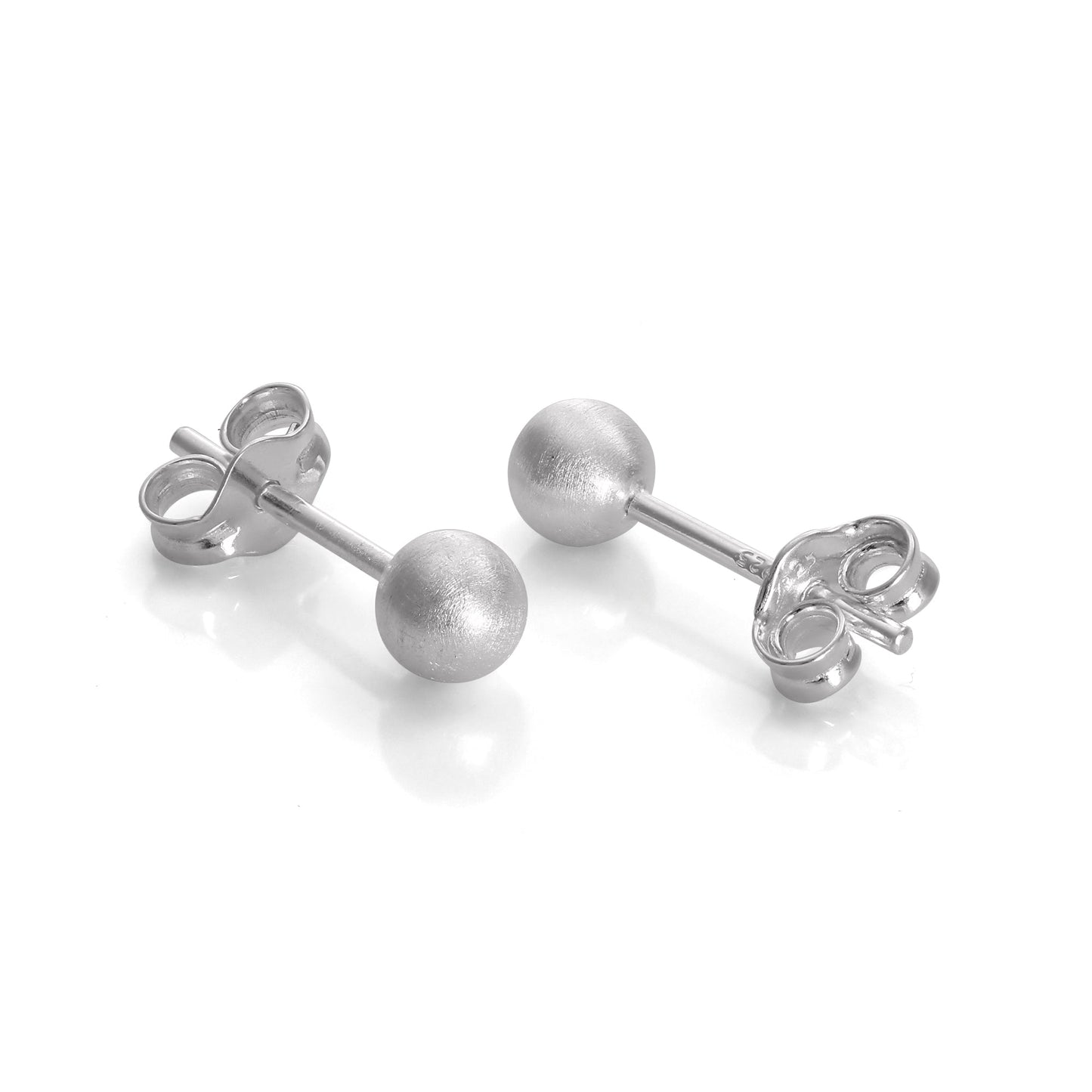 Boucles d'oreilles à tige en argent sterling brossé 3 mm - 10 mm