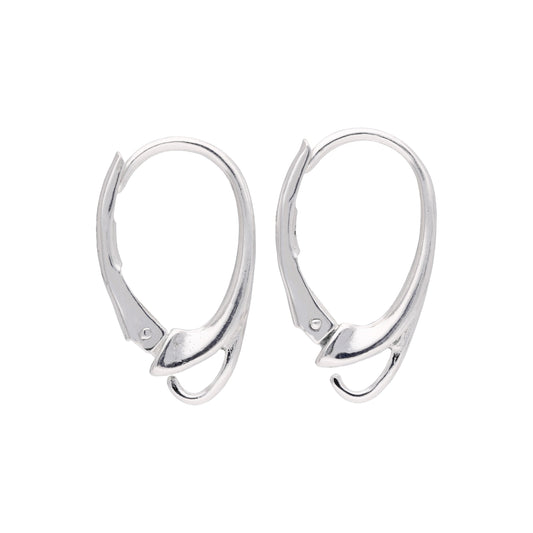 Paire de fils de boucles d'oreilles à levier fantaisie en argent sterling