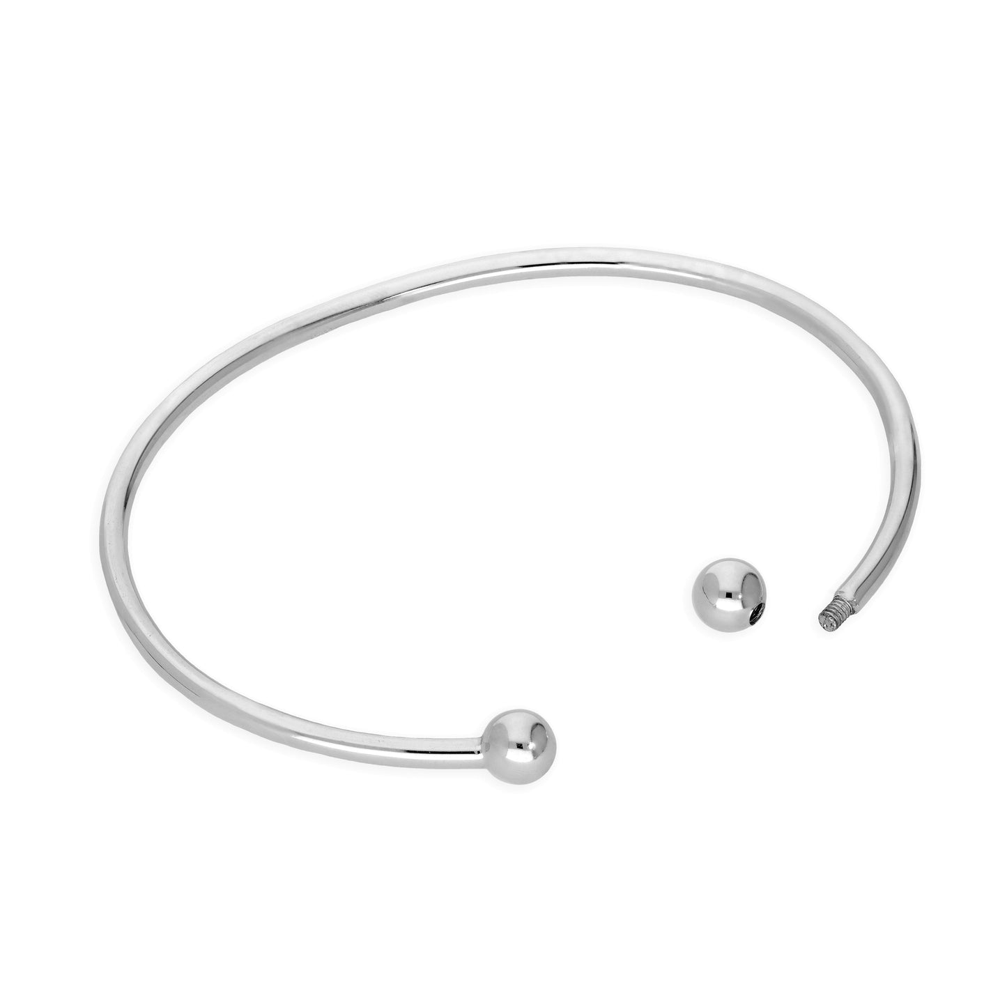 Bracelet jonc dynamométrique en argent sterling pour femme