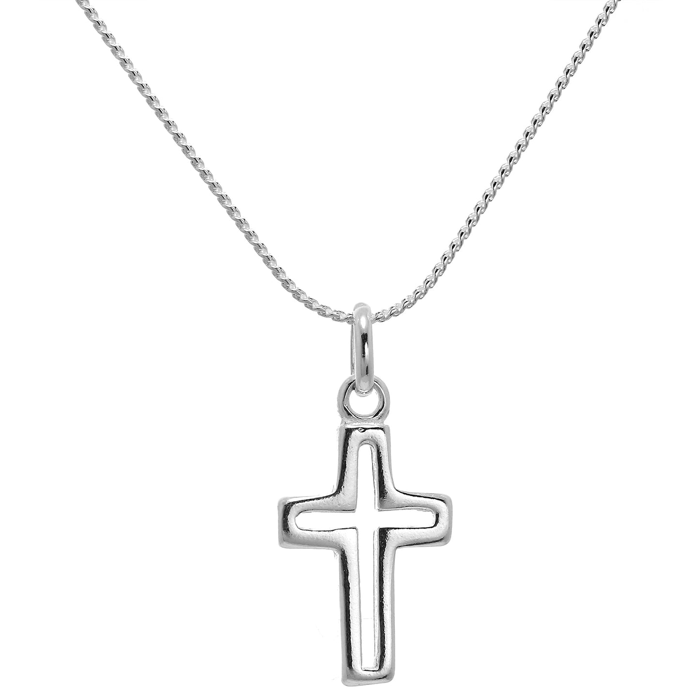 Collier avec pendentif en forme de croix en argent sterling