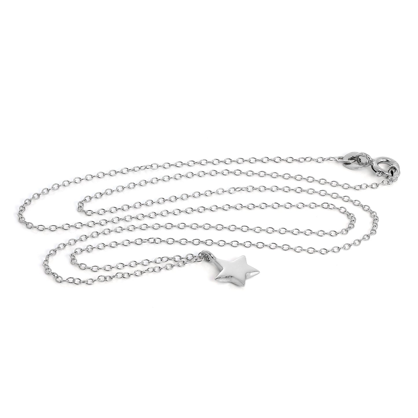 Collier avec pendentif étoile en argent sterling sur chaîne de 45 cm